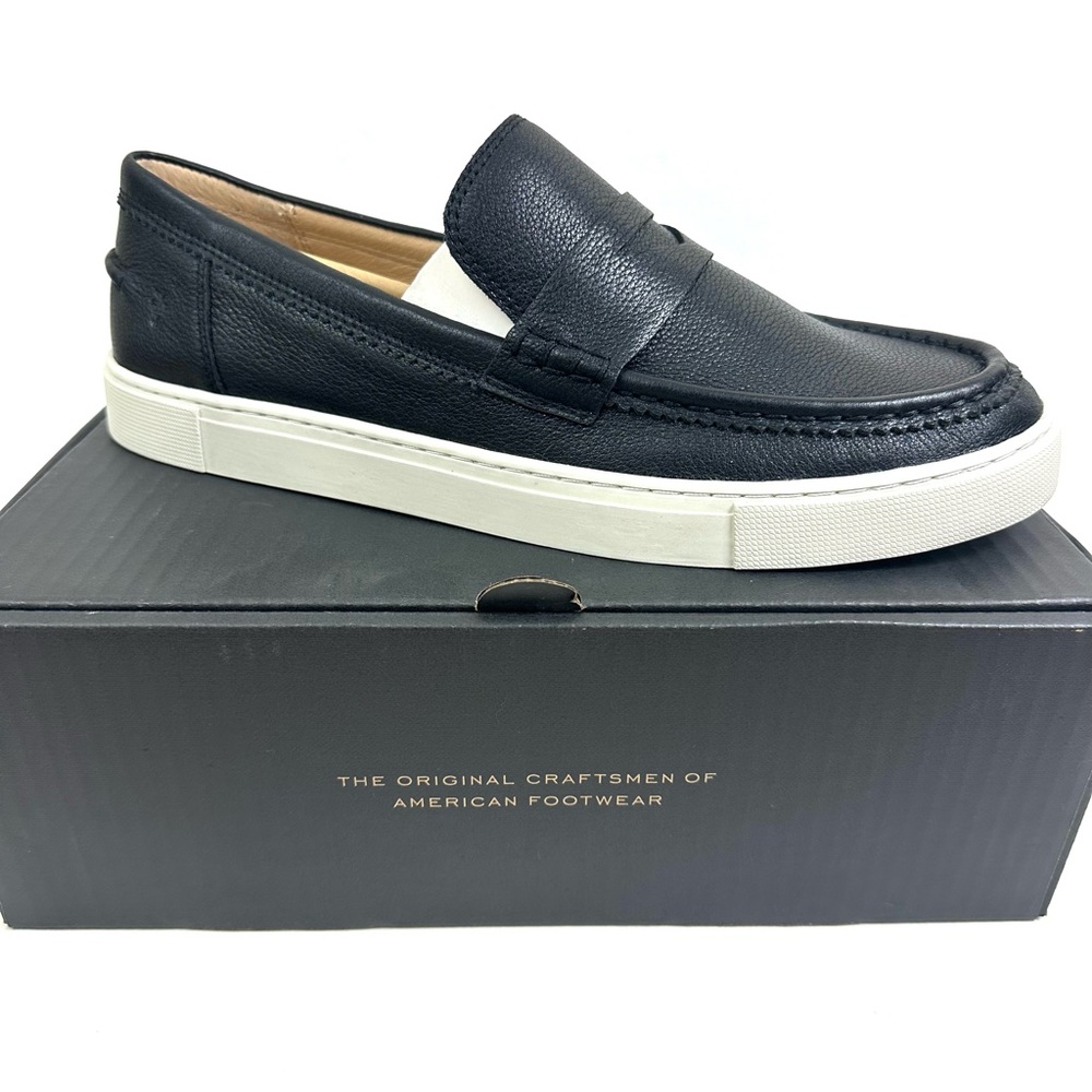 NIB Frye Ivy Black White Penny Loafer Slip On Leather Women’s Size 11 and 12